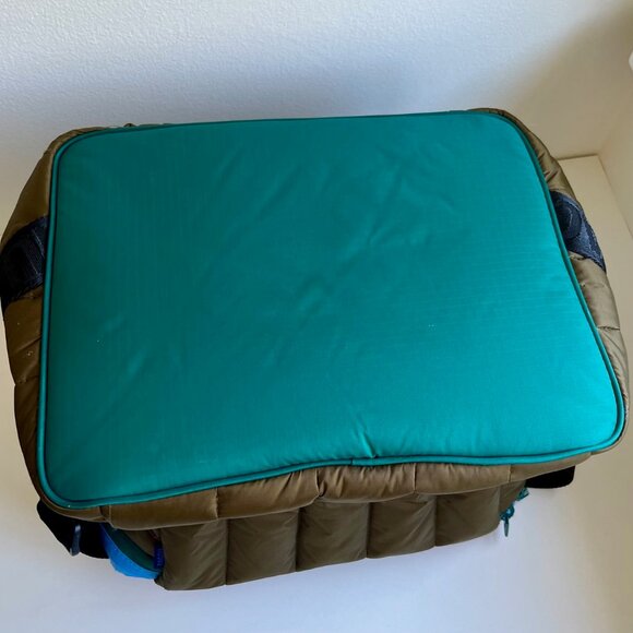 Rare Retired Large BAGGU Puffy Cooler in Tamarind Mix with Shoulder Strap - Picture 9 of 11